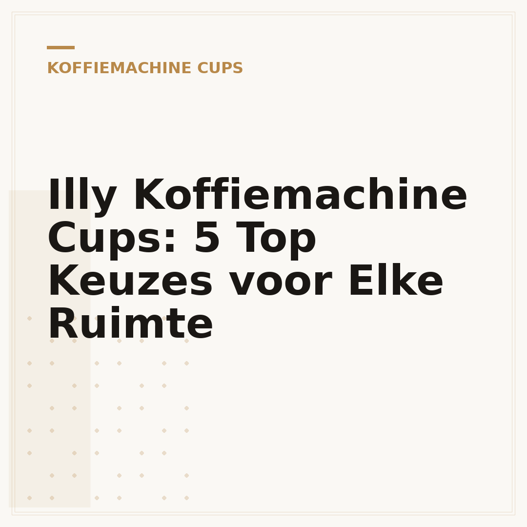 Illy Koffiemachine Cups: 5 Top Keuzes voor Elke Ruimte
