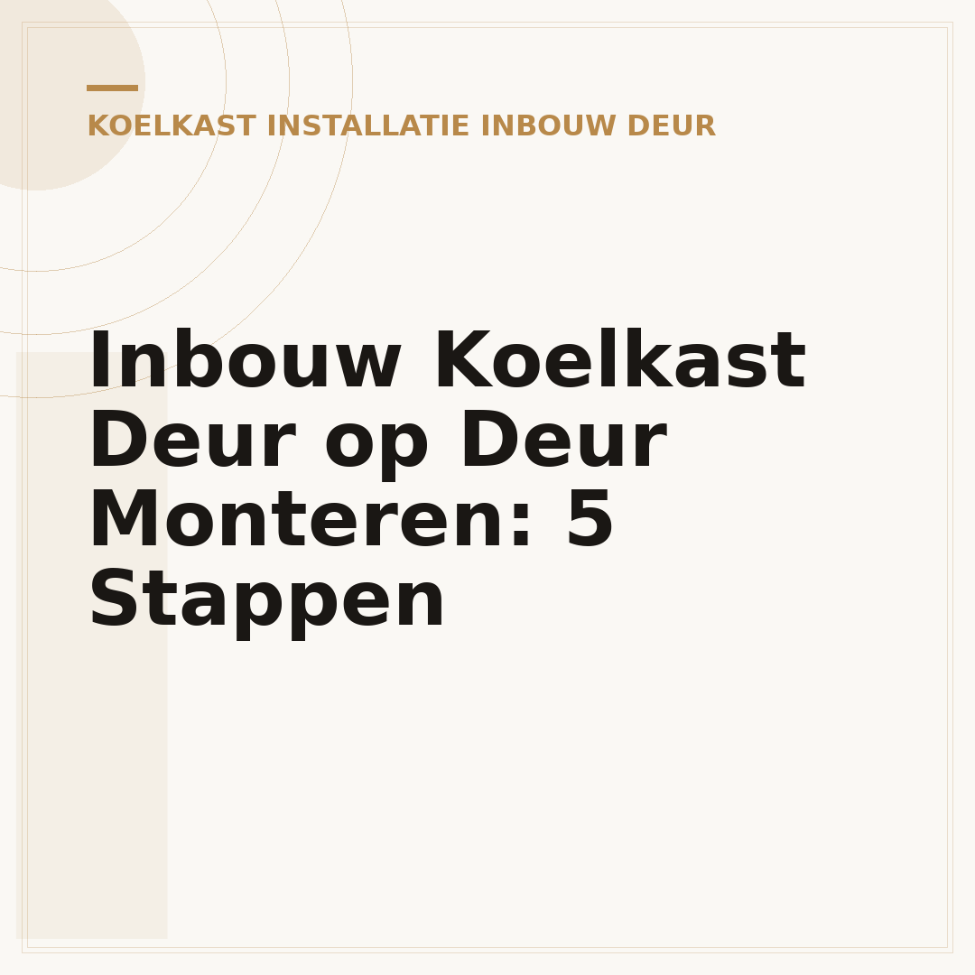 Inbouw Koelkast Deur op Deur Monteren: 5 Stappen