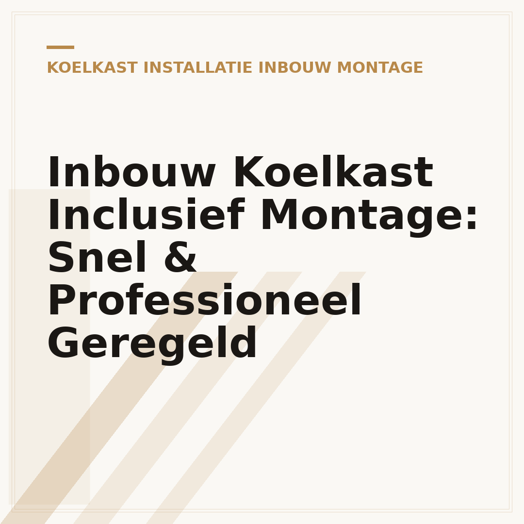 Inbouw Koelkast Inclusief Montage: Snel & Professioneel Geregeld