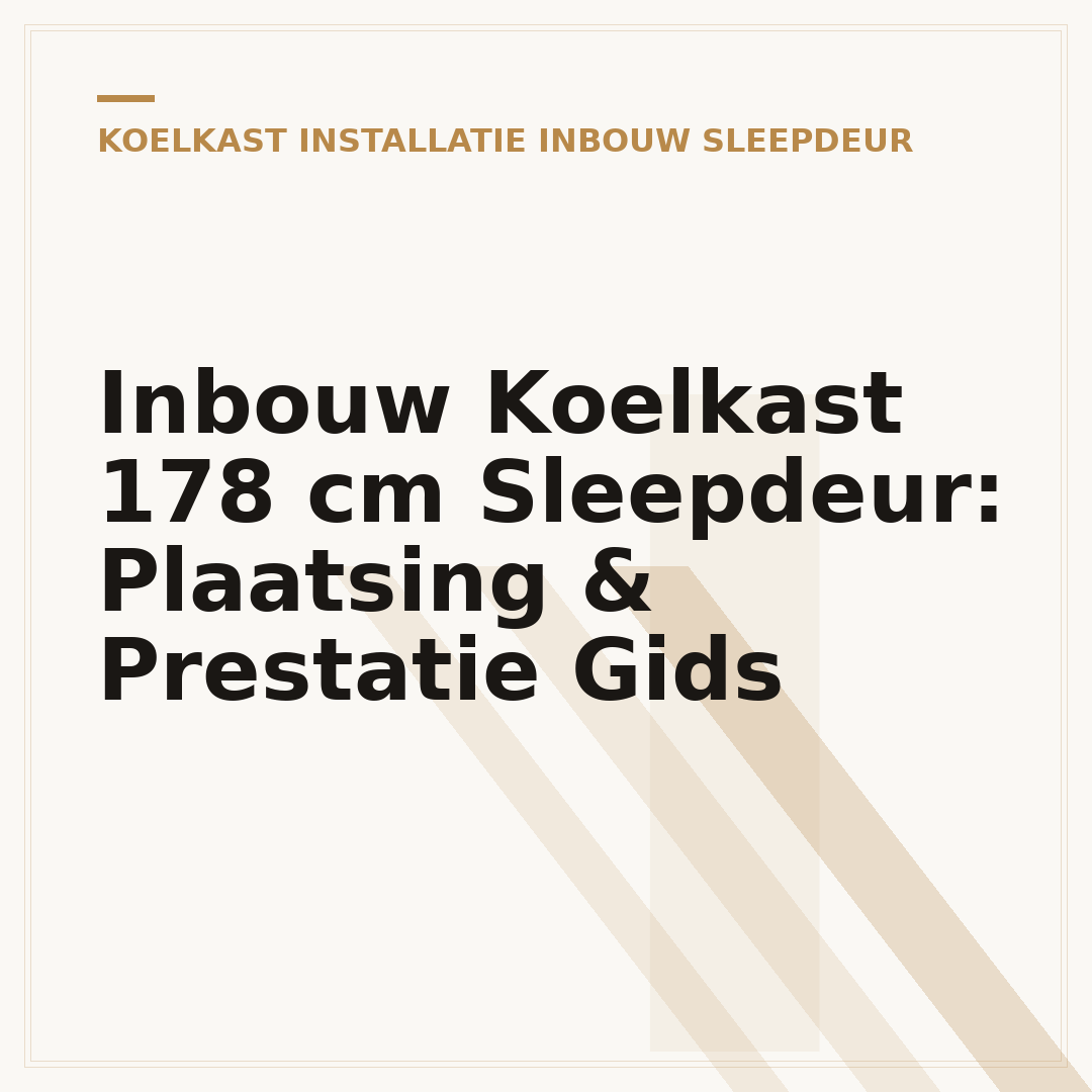 Inbouw Koelkast 178 cm Sleepdeur: Plaatsing & Prestatie Gids