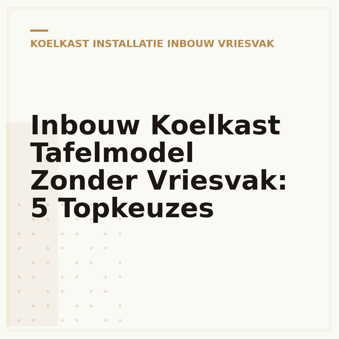 Inbouw Koelkast Tafelmodel Zonder Vriesvak: 5 Topkeuzes