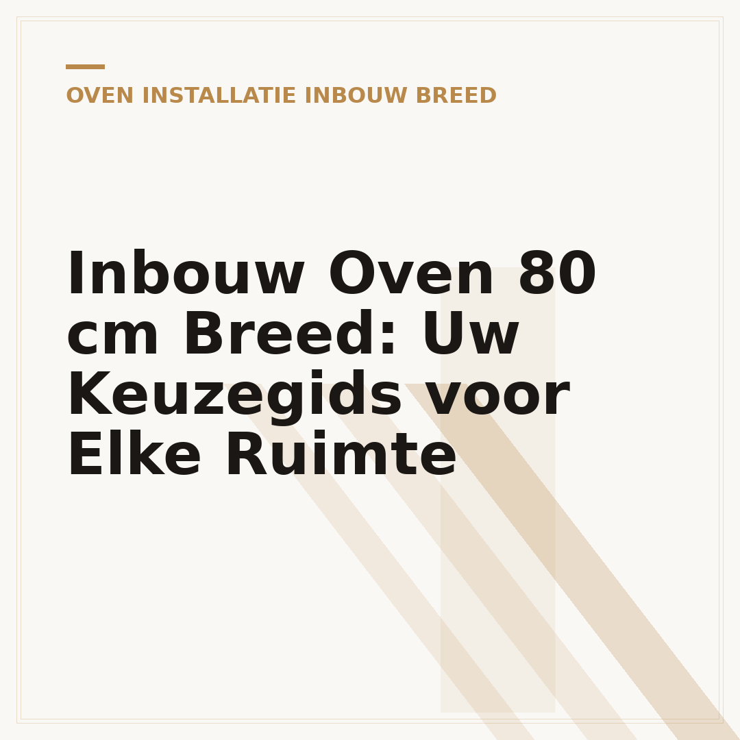 Inbouw Oven 80 cm Breed: Uw Keuzegids voor Elke Ruimte