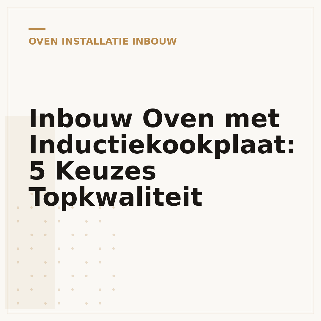 Inbouw Oven met Inductiekookplaat: 5 Keuzes Topkwaliteit