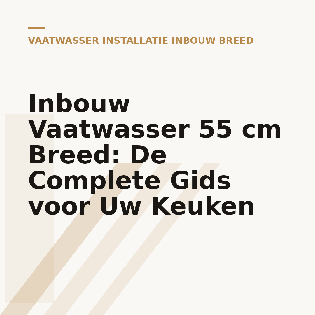 Inbouw Vaatwasser 55 cm Breed: De Complete Gids voor Uw Keuken