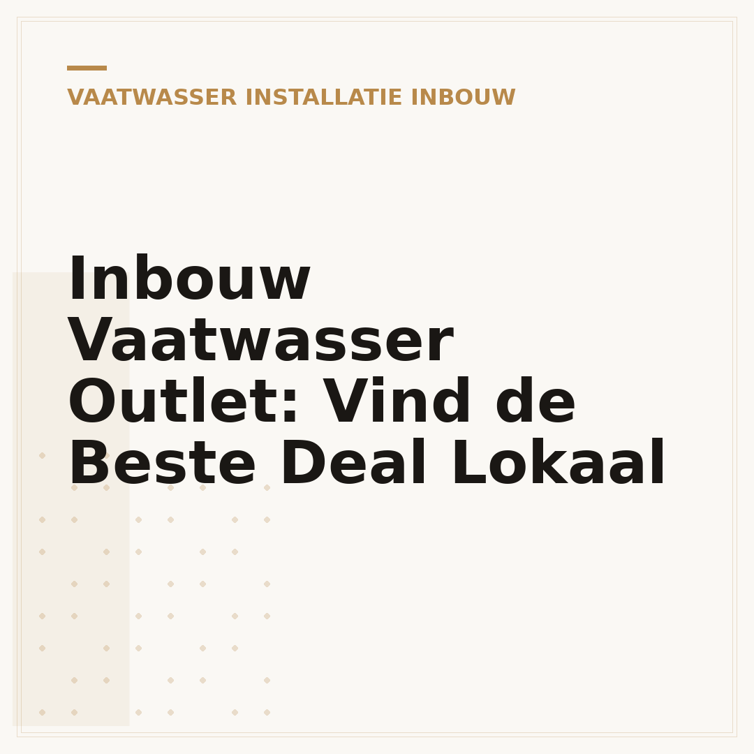 Inbouw Vaatwasser Outlet: Vind de Beste Deal Lokaal