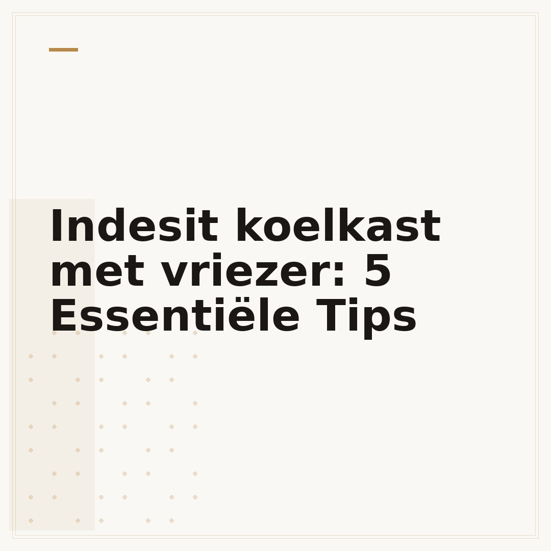 Indesit koelkast met vriezer: 5 Essentiële Tips
