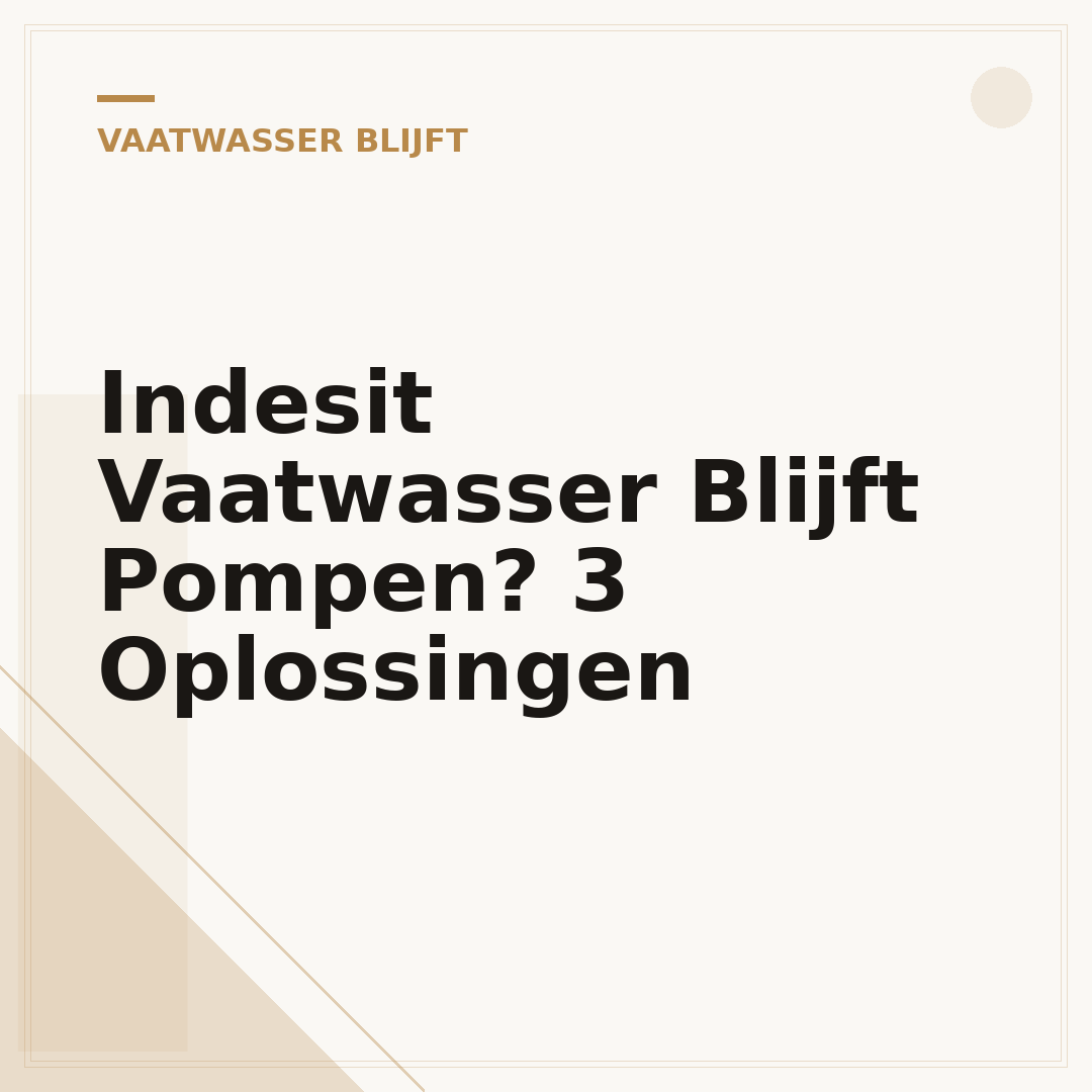 Indesit Vaatwasser Blijft Pompen? 3 Oplossingen