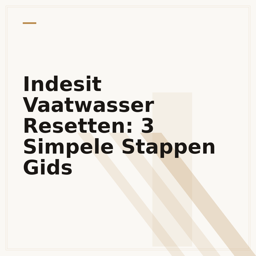 Indesit Vaatwasser Resetten: 3 Simpele Stappen Gids