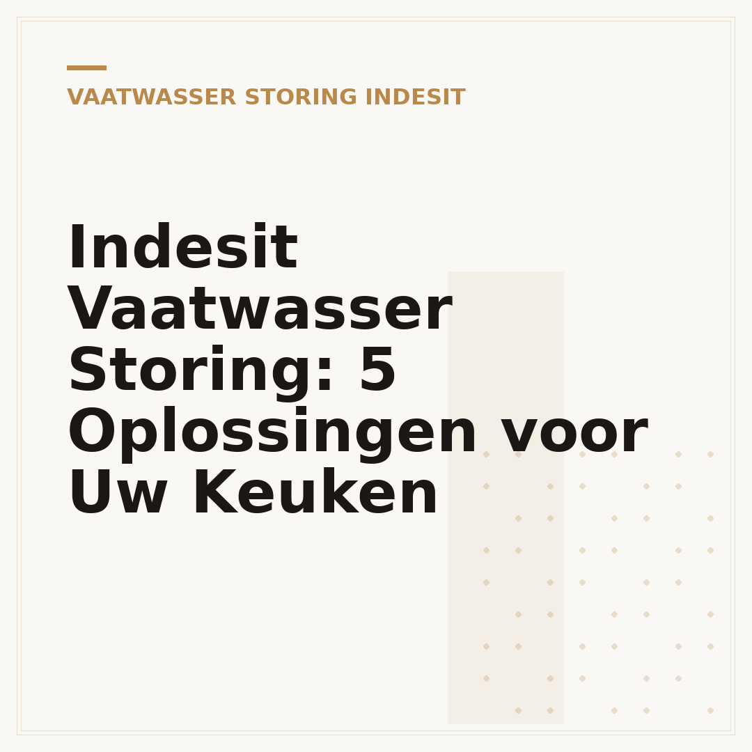 Indesit Vaatwasser Storing: 5 Oplossingen voor Uw Keuken