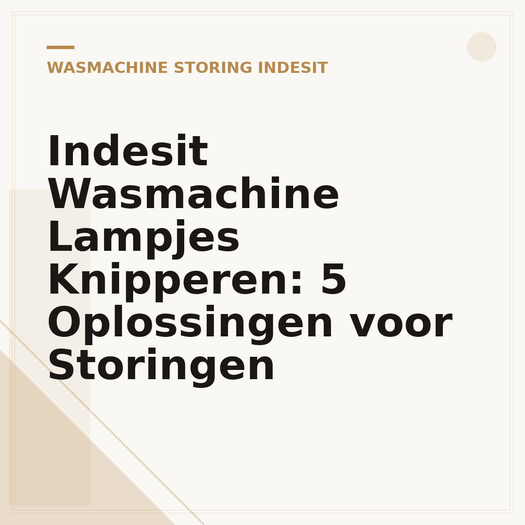 Indesit Wasmachine Lampjes Knipperen: 5 Oplossingen voor Storingen