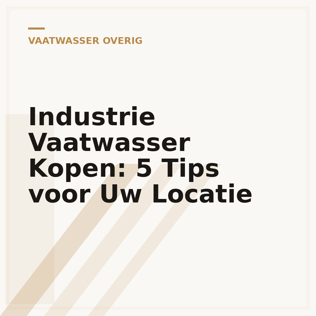 Industrie Vaatwasser Kopen: 5 Tips voor Uw Locatie