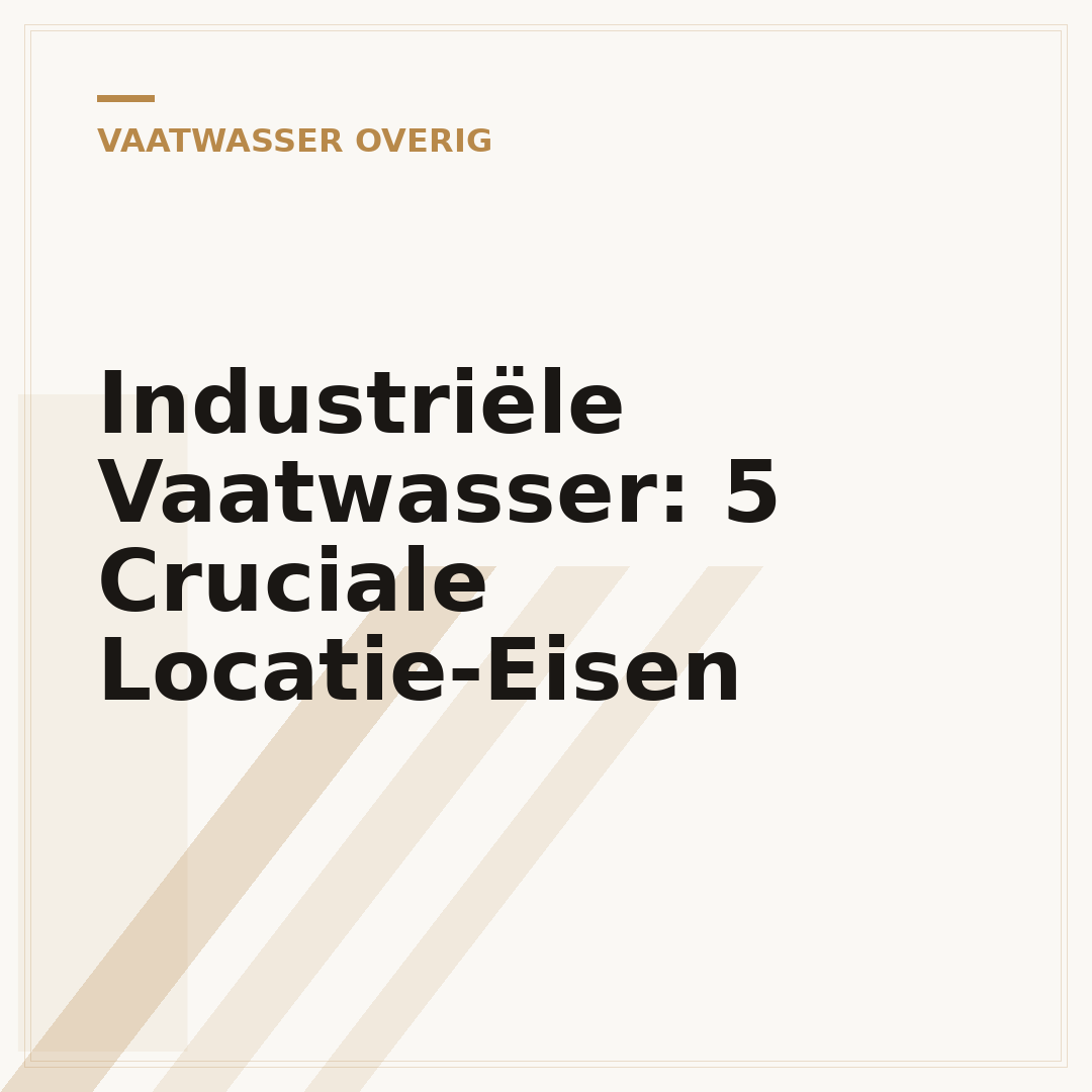 Industriële Vaatwasser: 5 Cruciale Locatie-Eisen