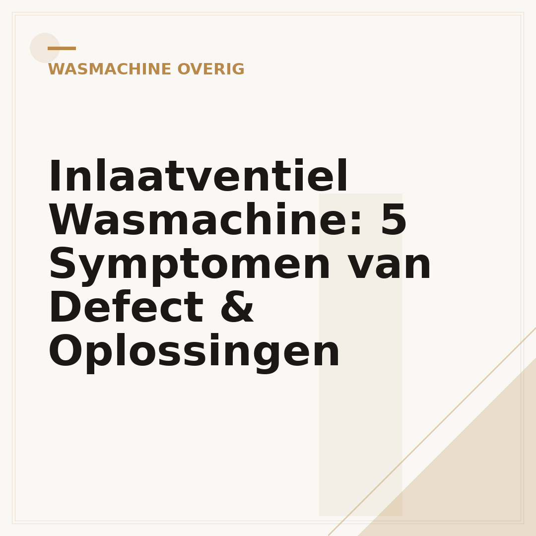 Inlaatventiel Wasmachine: 5 Symptomen van Defect & Oplossingen
