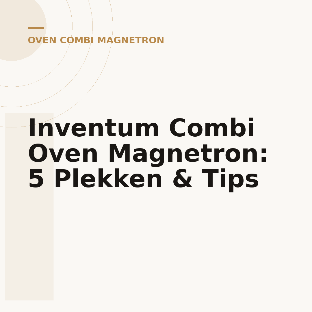 Inventum Combi Oven Magnetron: 5 Plekken & Tips