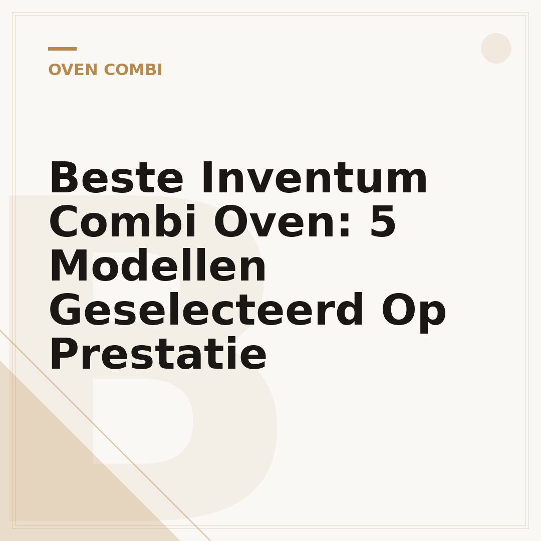 Beste Inventum Combi Oven: 5 Modellen Geselecteerd Op Prestatie