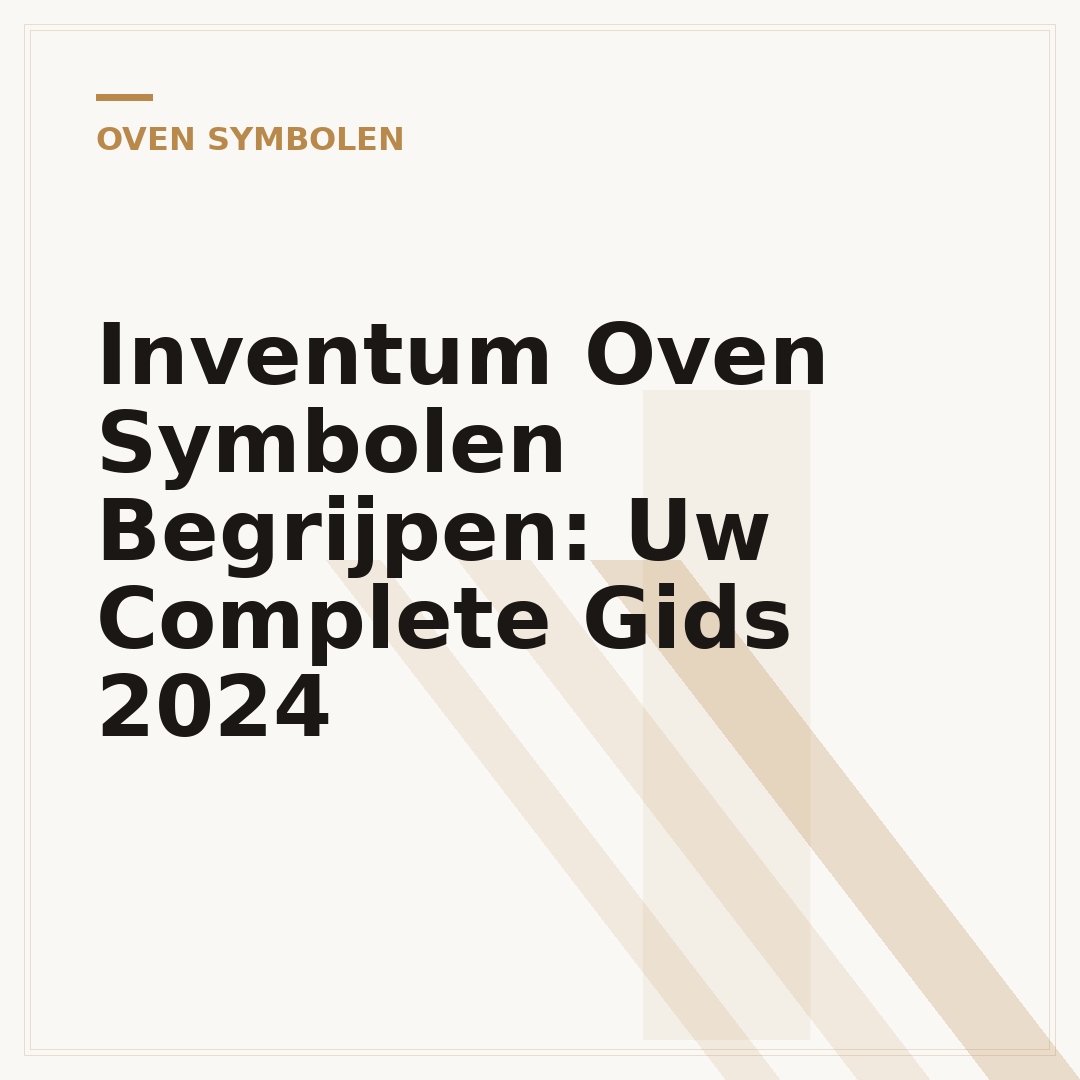 Inventum Oven Symbolen Begrijpen: Uw Complete Gids 2024