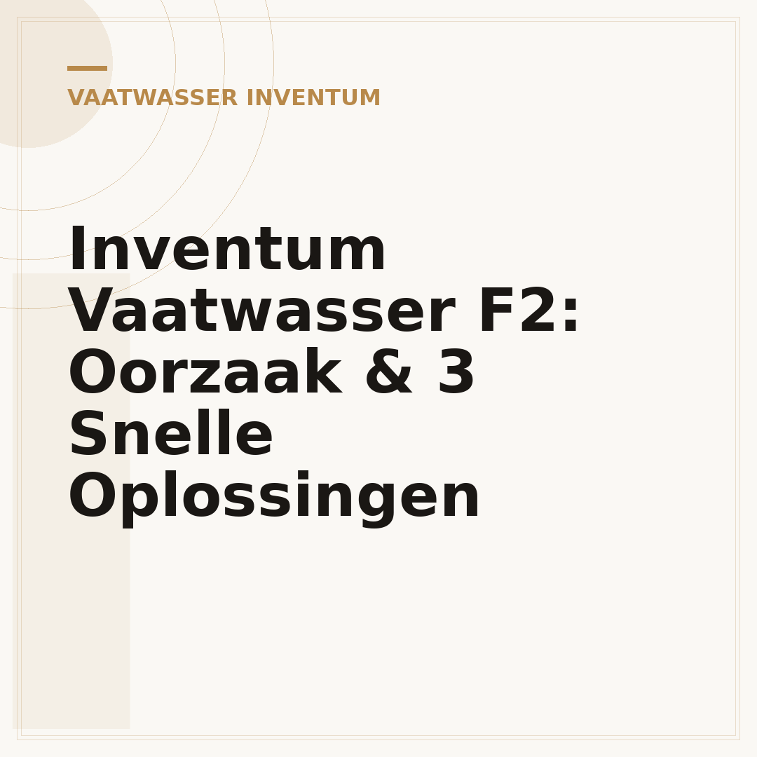 Inventum Vaatwasser F2: Oorzaak & 3 Snelle Oplossingen