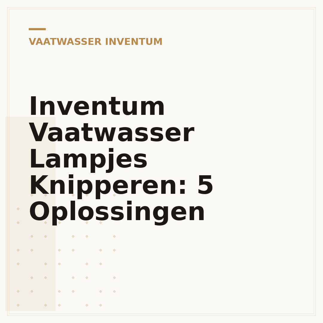 Inventum Vaatwasser Lampjes Knipperen: 5 Oplossingen