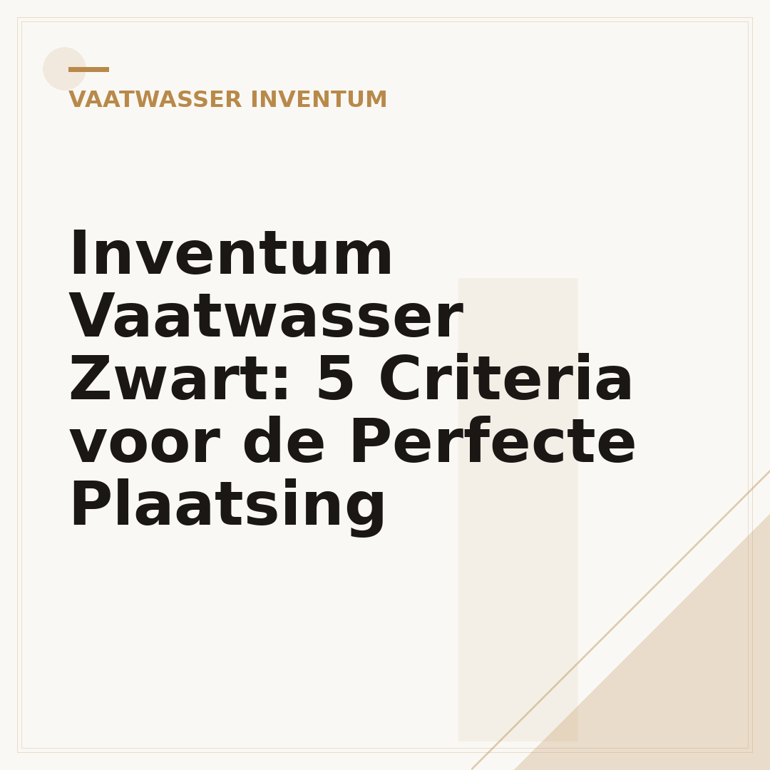 Inventum Vaatwasser Zwart: 5 Criteria voor de Perfecte Plaatsing