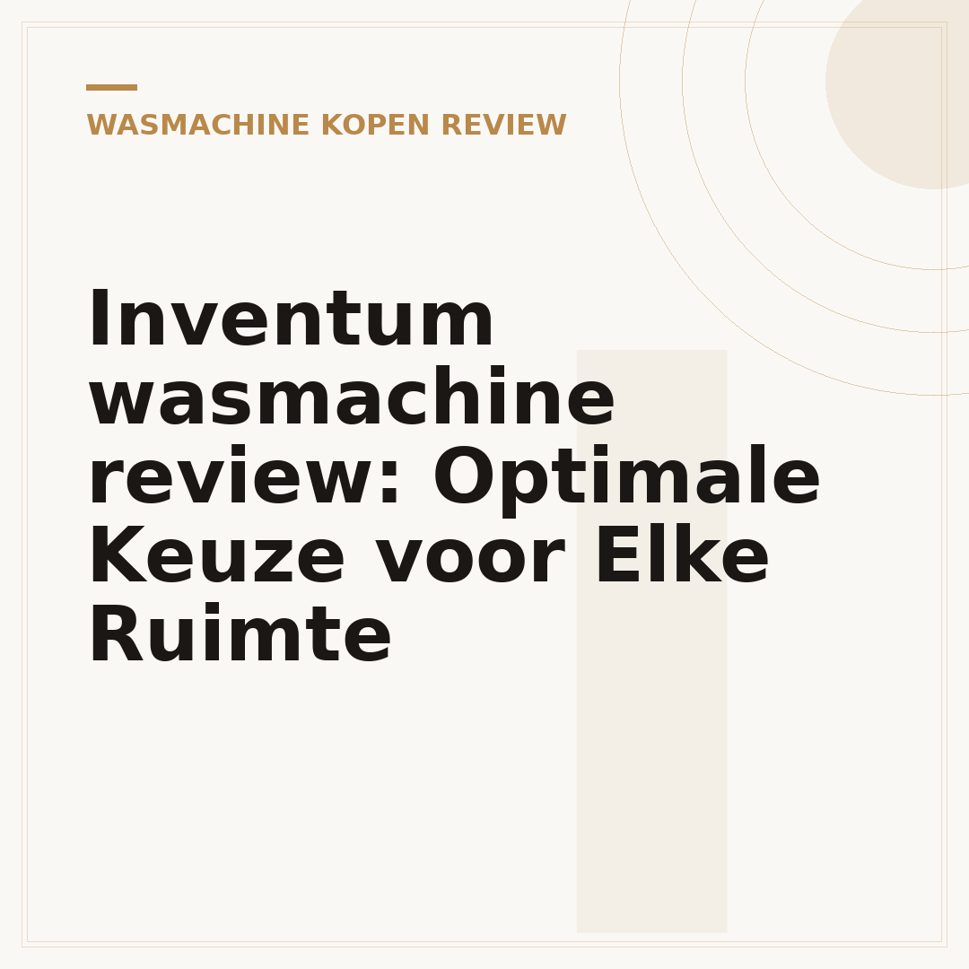 Inventum wasmachine review: Optimale Keuze voor Elke Ruimte