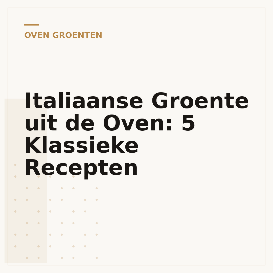 Italiaanse Groente uit de Oven: 5 Klassieke Recepten
