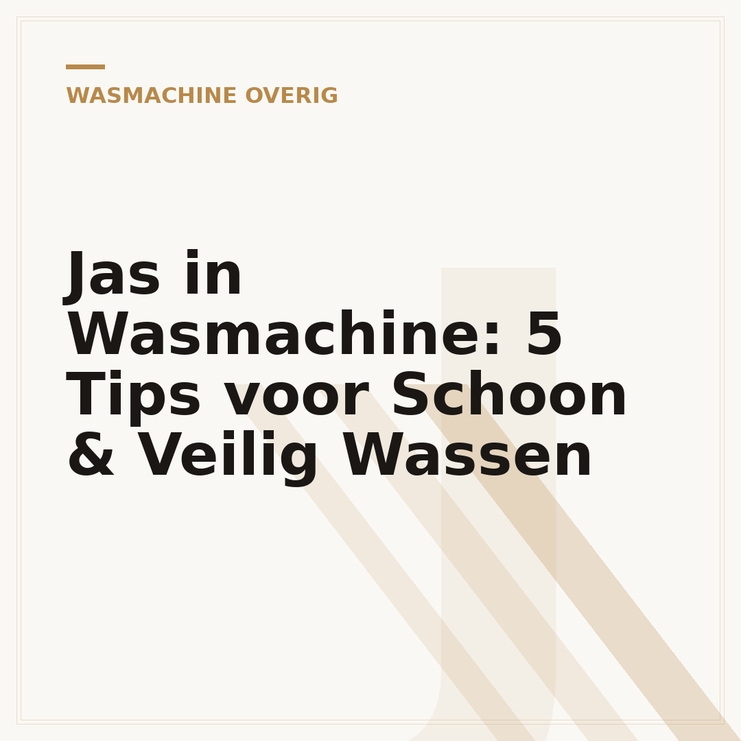 Jas in Wasmachine: 5 Tips voor Schoon & Veilig Wassen