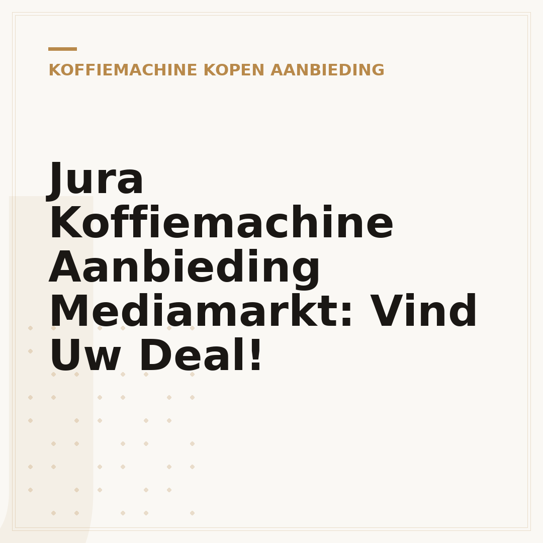 Jura Koffiemachine Aanbieding Mediamarkt: Vind Uw Deal!