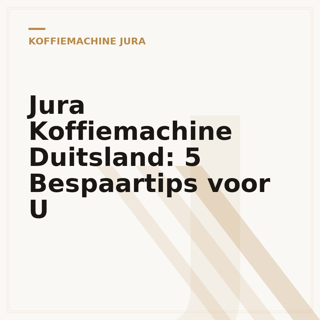 Jura Koffiemachine Duitsland: 5 Bespaartips voor U