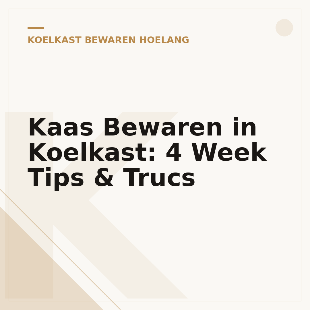 Kaas Bewaren in Koelkast: 4 Week Tips & Trucs