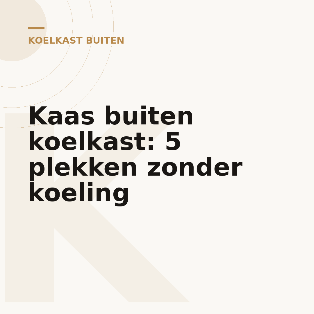 Kaas buiten koelkast: 5 plekken zonder koeling
