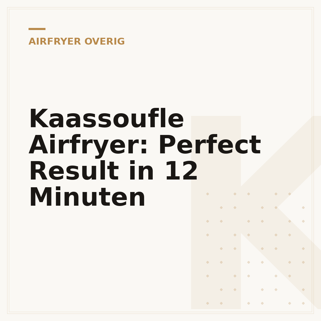 Kaassoufle Airfryer: Perfect Result in 12 Minuten