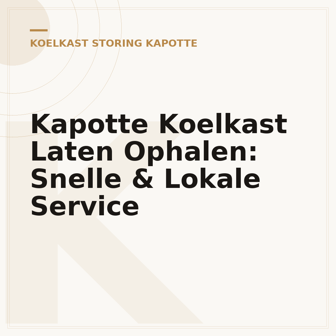 Kapotte Koelkast Laten Ophalen: Snelle & Lokale Service