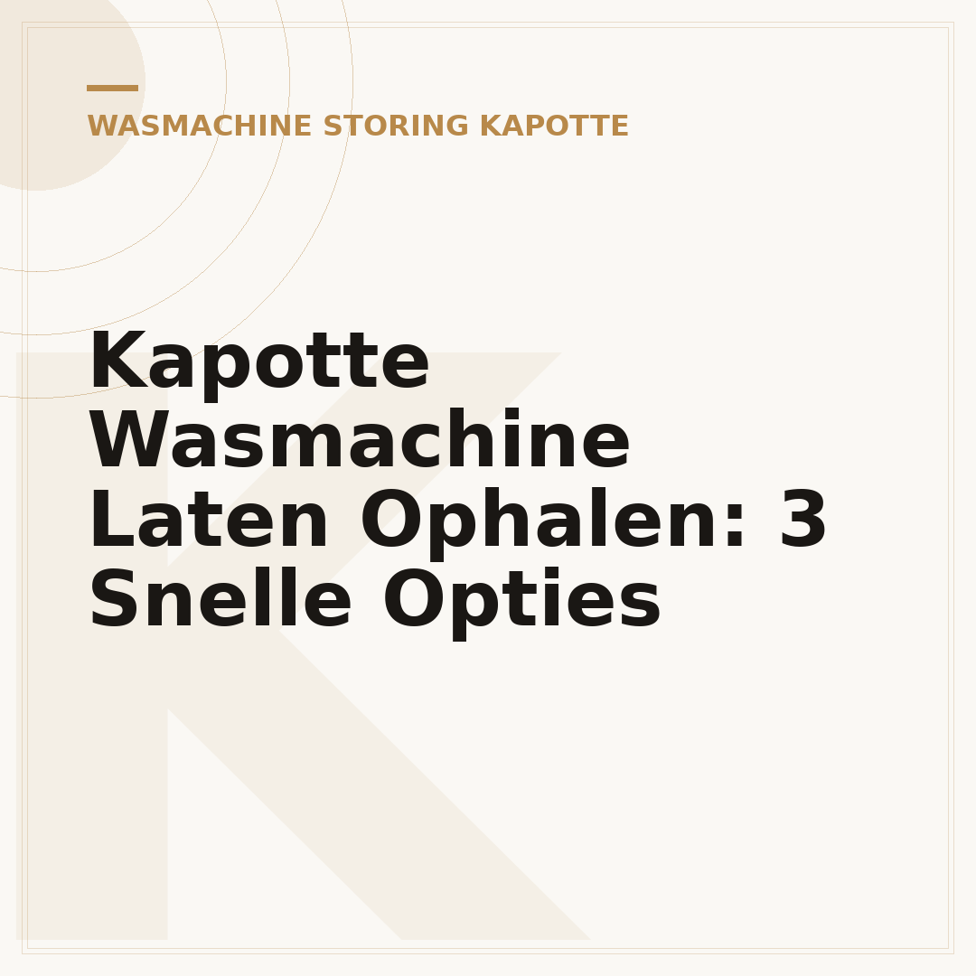Kapotte Wasmachine Laten Ophalen: 3 Snelle Opties
