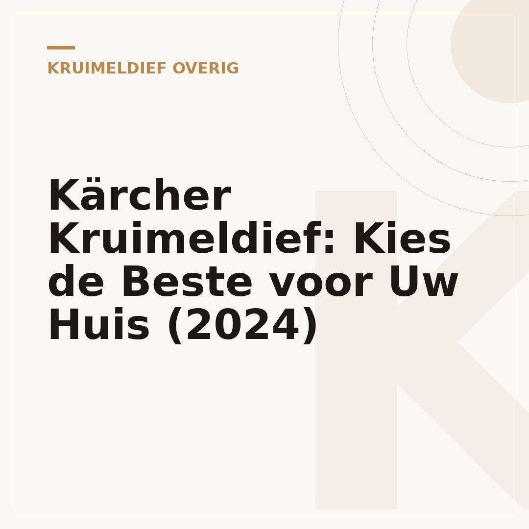 Kärcher Kruimeldief: Kies de Beste voor Uw Huis (2024)