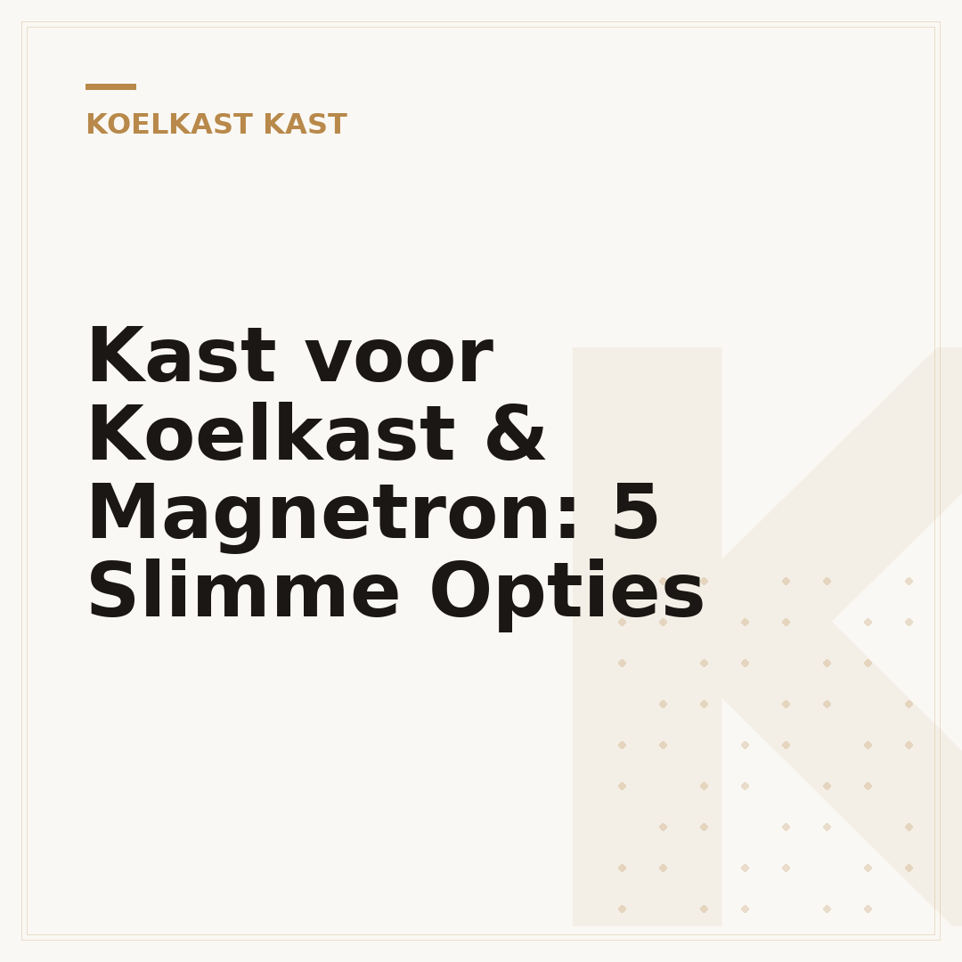 Kast voor Koelkast & Magnetron: 5 Slimme Opties