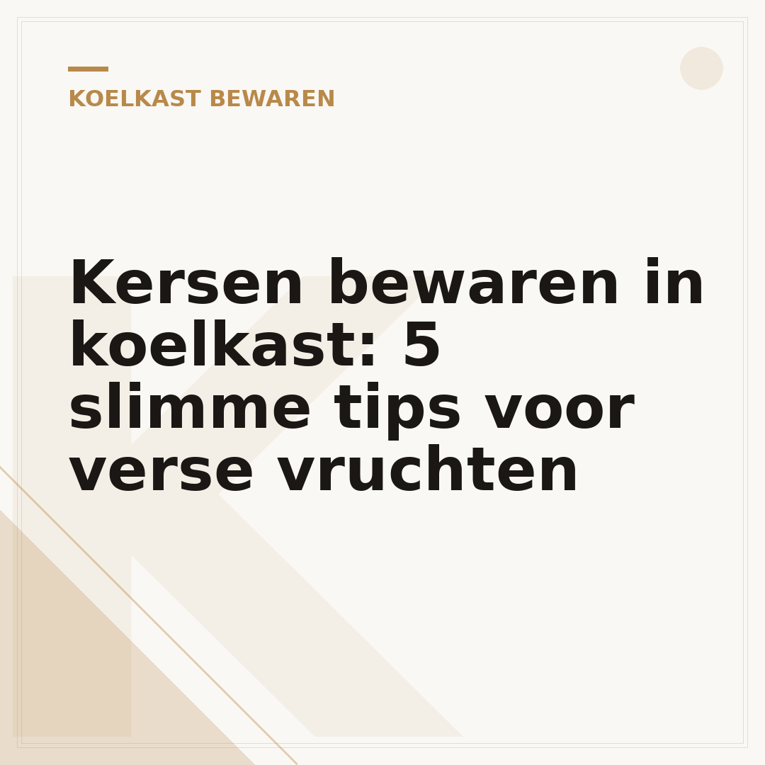 Kersen bewaren in koelkast: 5 slimme tips voor verse vruchten