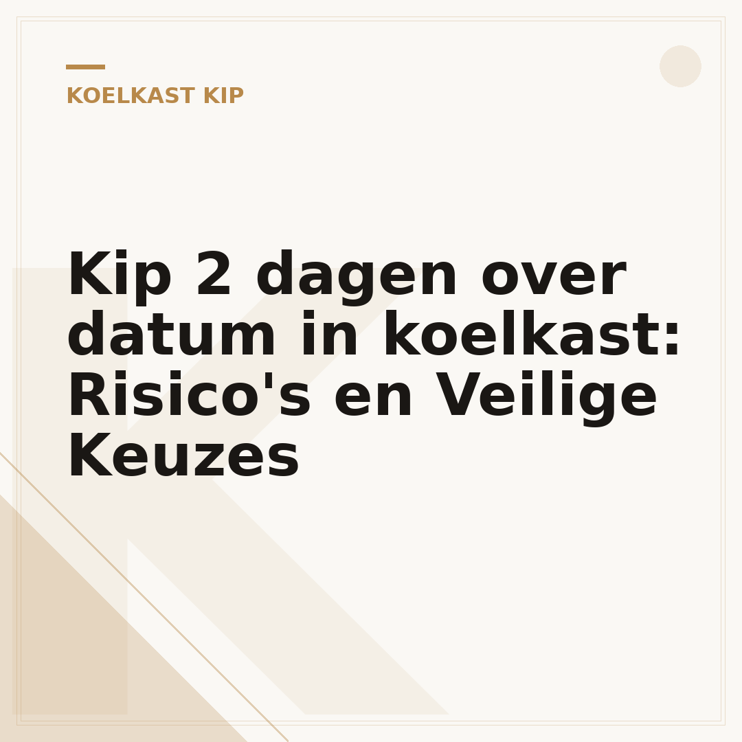 Kip 2 dagen over datum in koelkast: Risico's en Veilige Keuzes