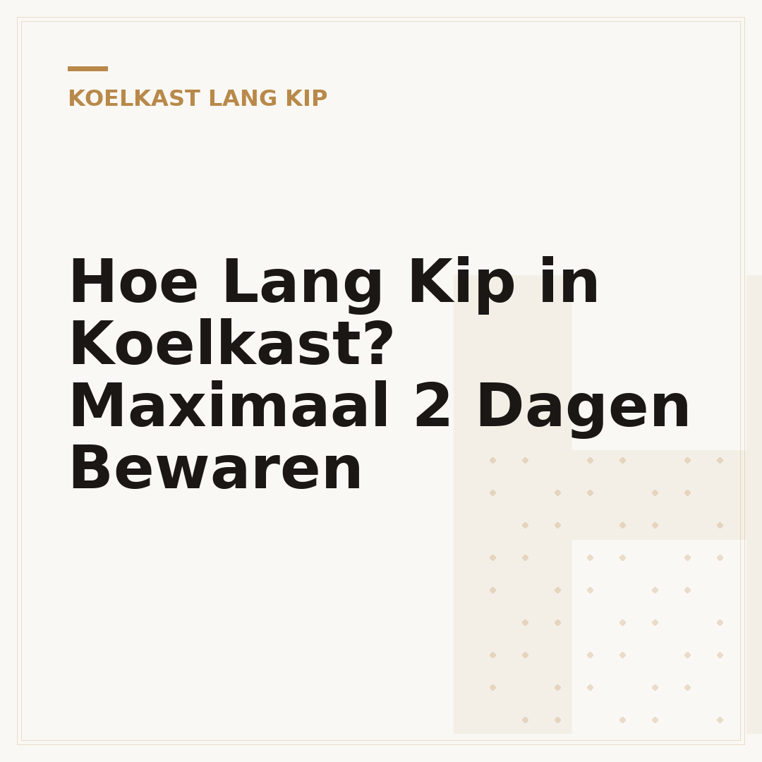 Hoe Lang Kip in Koelkast? Maximaal 2 Dagen Bewaren