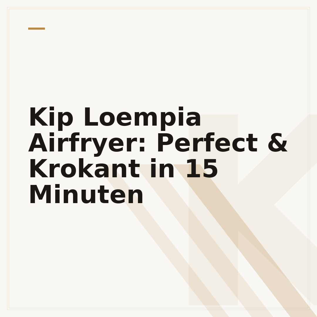 Kip Loempia Airfryer: Perfect & Krokant in 15 Minuten