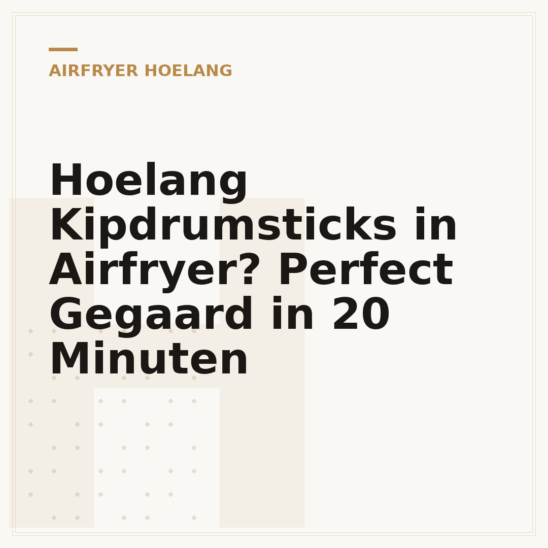 Hoelang Kipdrumsticks in Airfryer? Perfect Gegaard in 20 Minuten