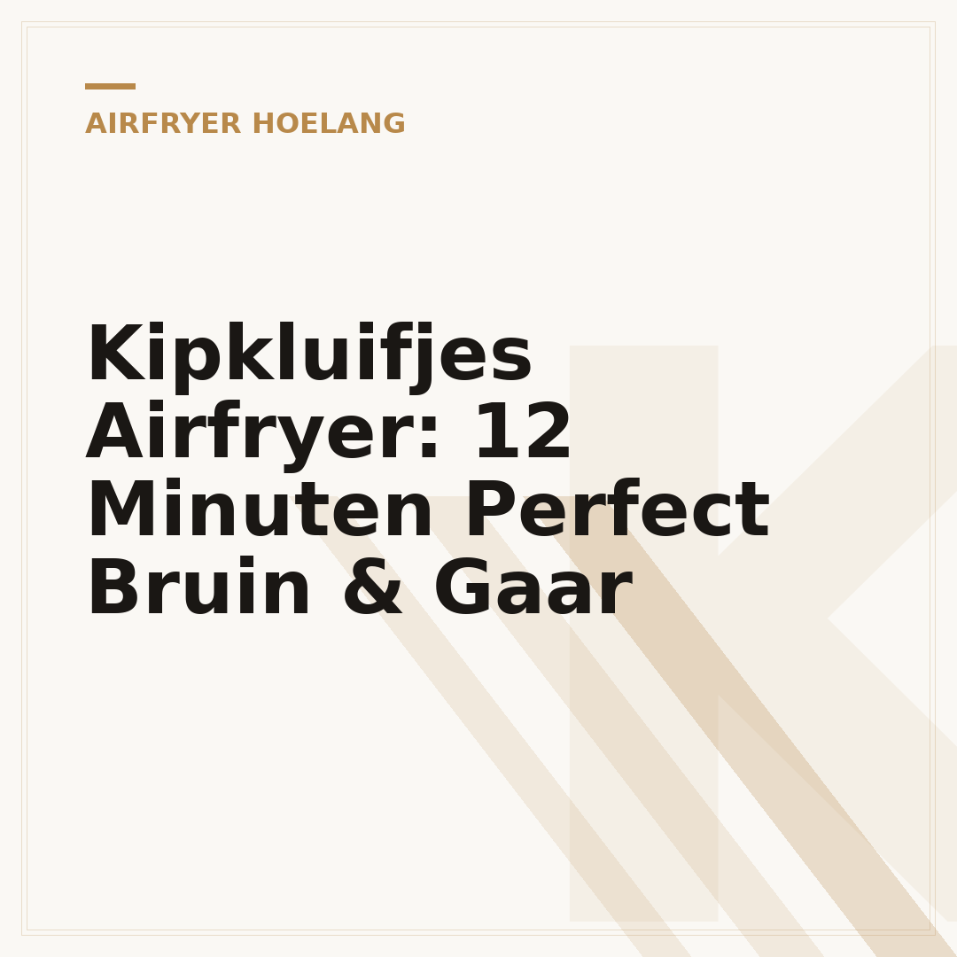 Kipkluifjes Airfryer: 12 Minuten Perfect Bruin & Gaar