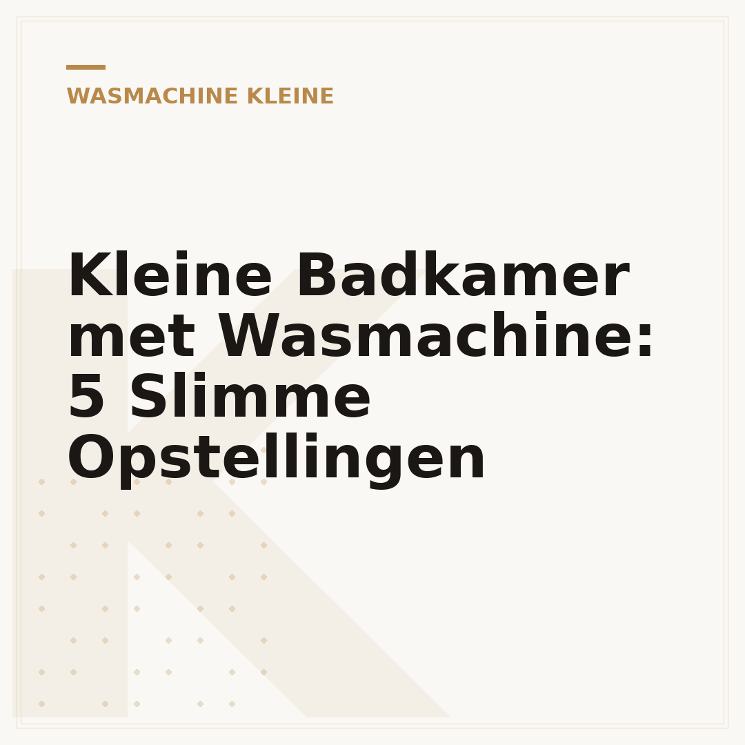 Kleine Badkamer met Wasmachine: 5 Slimme Opstellingen