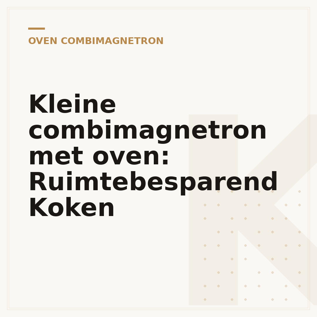 Kleine combimagnetron met oven: Ruimtebesparend Koken
