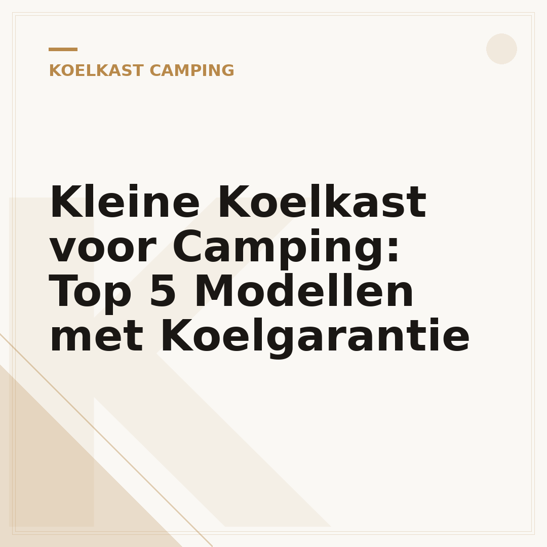 Kleine Koelkast voor Camping: Top 5 Modellen met Koelgarantie
