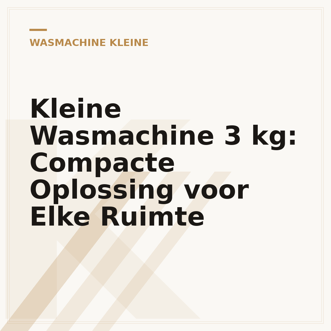 Kleine Wasmachine 3 kg: Compacte Oplossing voor Elke Ruimte