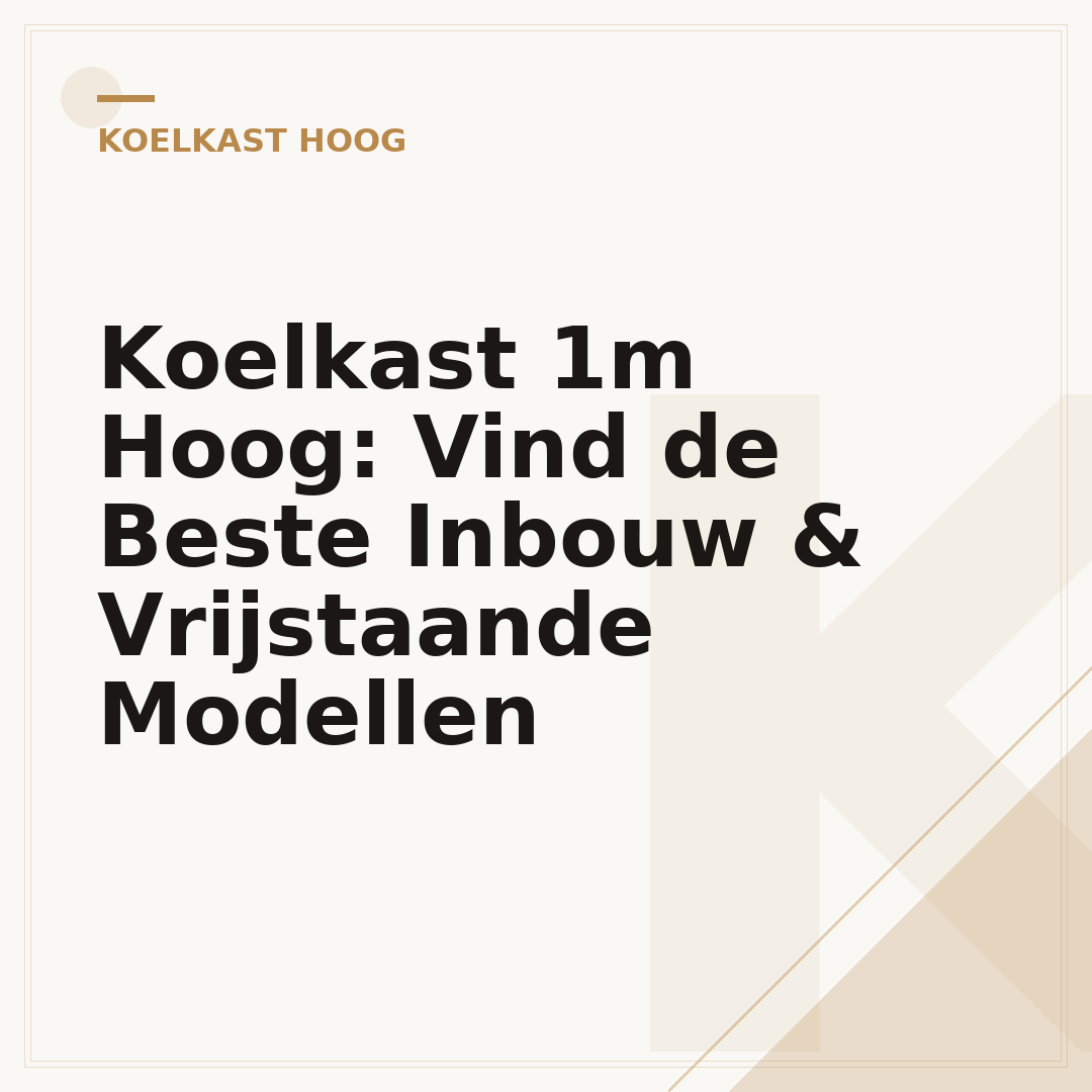 Koelkast 1m Hoog: Vind de Beste Inbouw & Vrijstaande Modellen