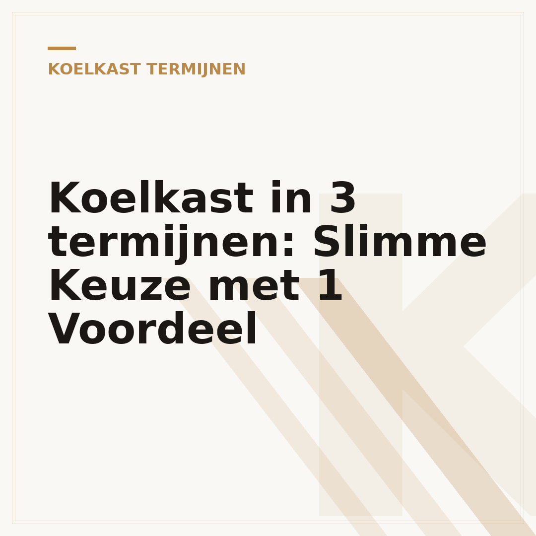 Koelkast in 3 termijnen: Slimme Keuze met 1 Voordeel