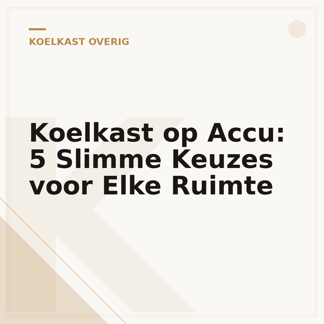 Koelkast op Accu: 5 Slimme Keuzes voor Elke Ruimte
