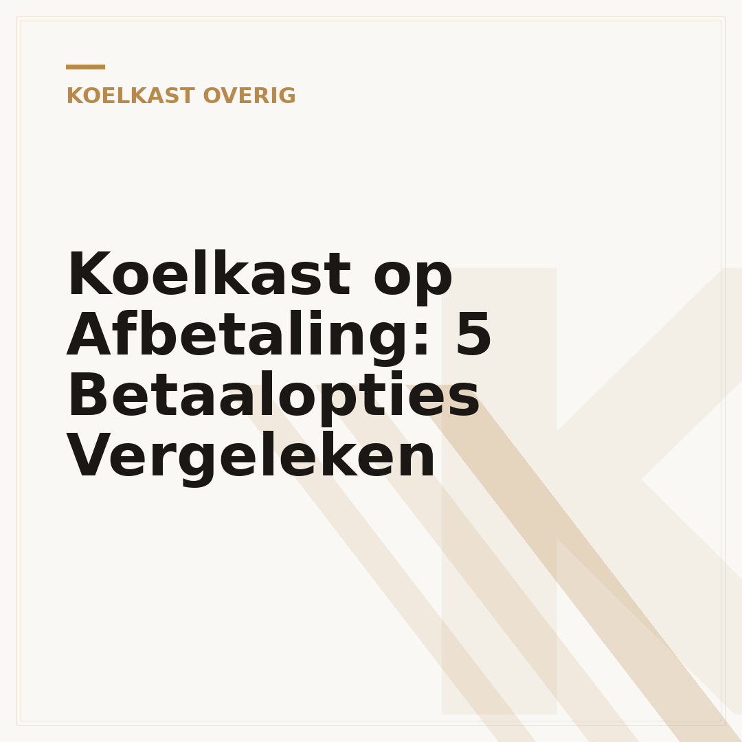 Koelkast op Afbetaling: 5 Betaalopties Vergeleken