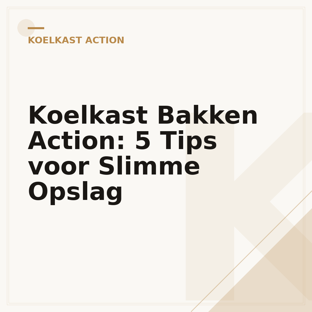 Koelkast Bakken Action: 5 Tips voor Slimme Opslag